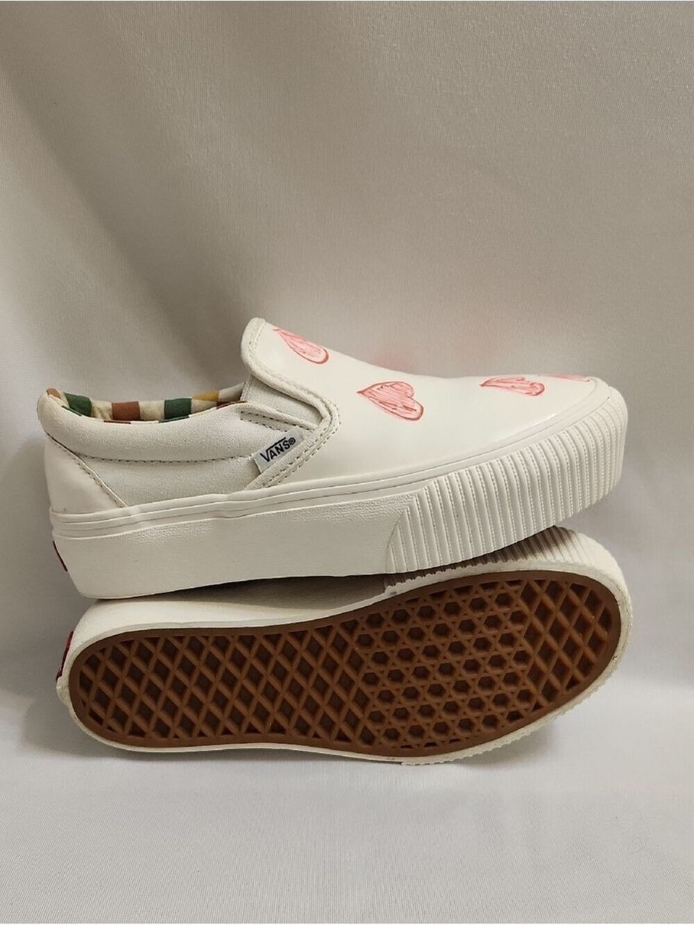 Vans × Karina Rozunko Heart Slip-on Platform Sneakers (W Size 5.5) - Picture 5 of 14